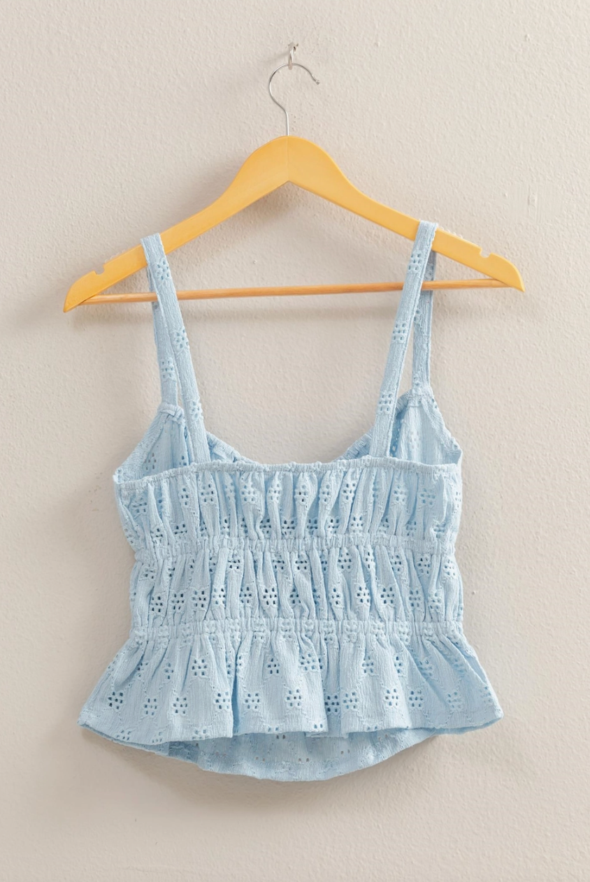 blossom eyelet tank