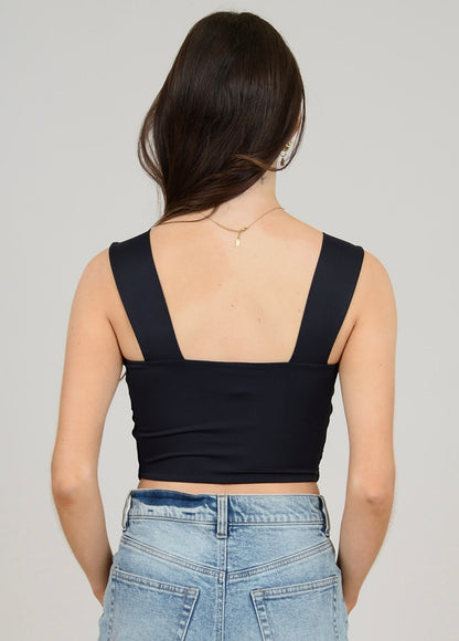 clare strap crop top