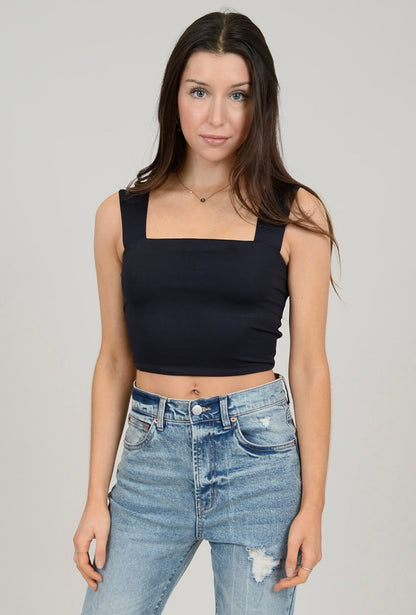 clare strap crop top