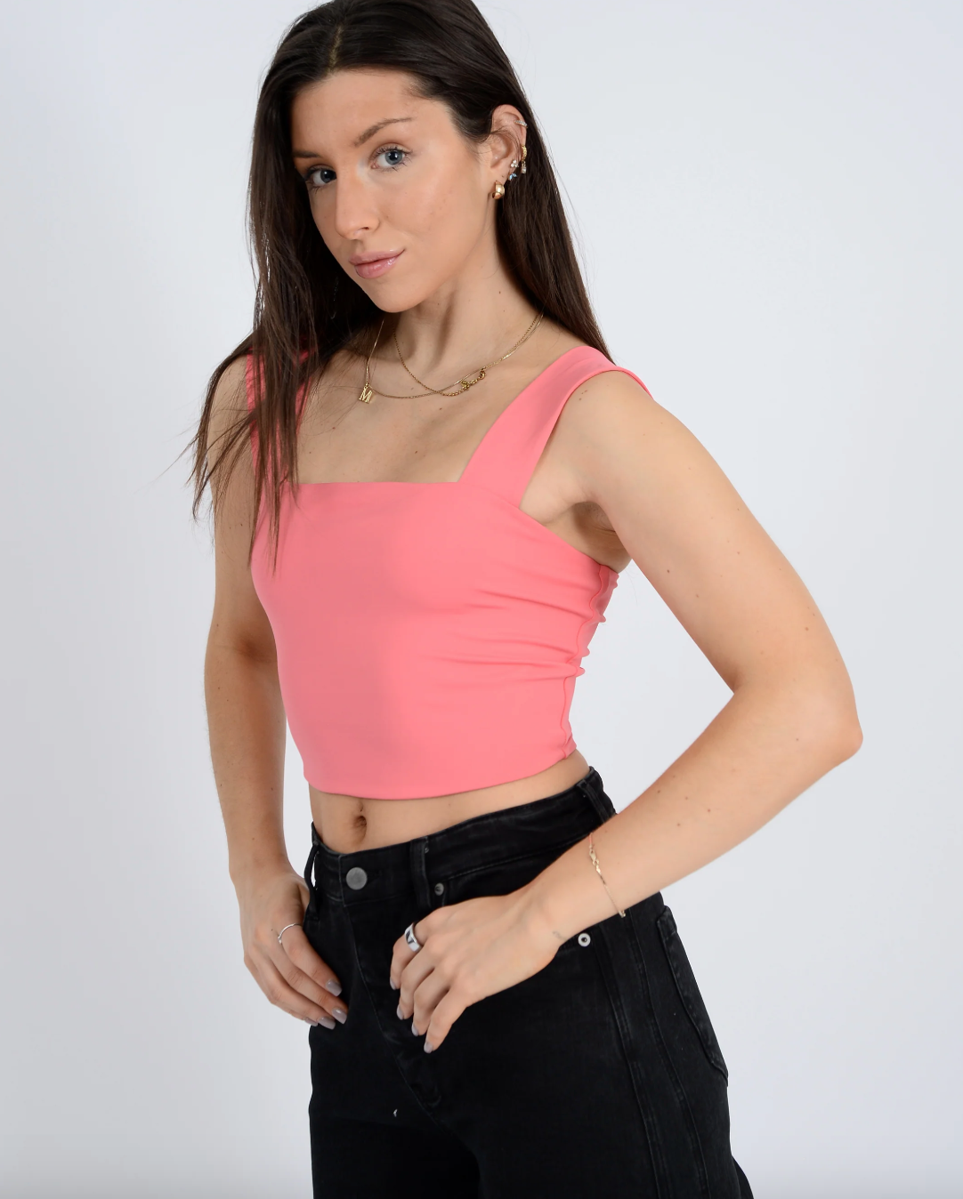 clare strap crop top