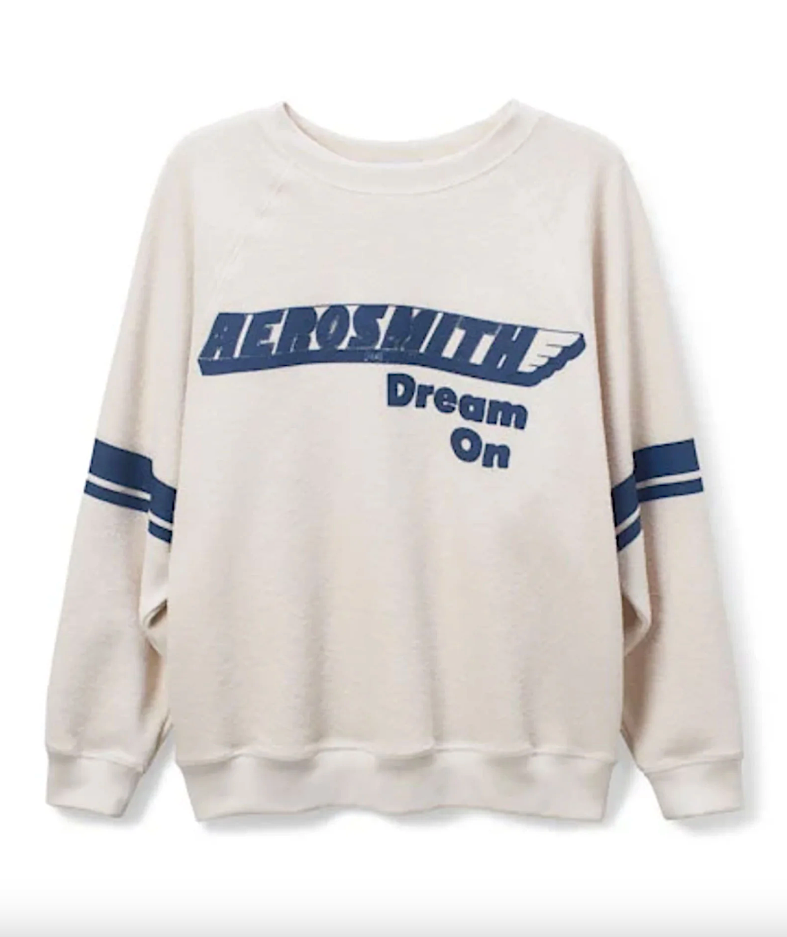 aerosmith dream on reverse raglan crew