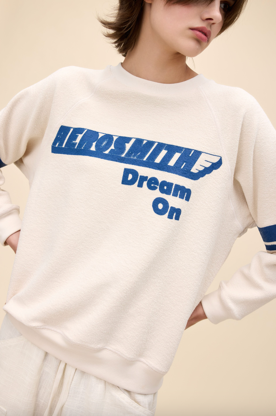 aerosmith dream on reverse raglan crew