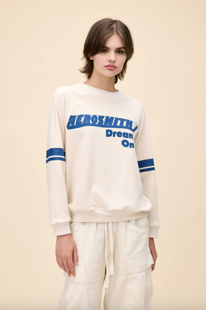 aerosmith dream on reverse raglan crew