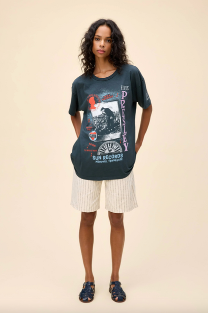 sun records x elvis polaroid collage merch tee