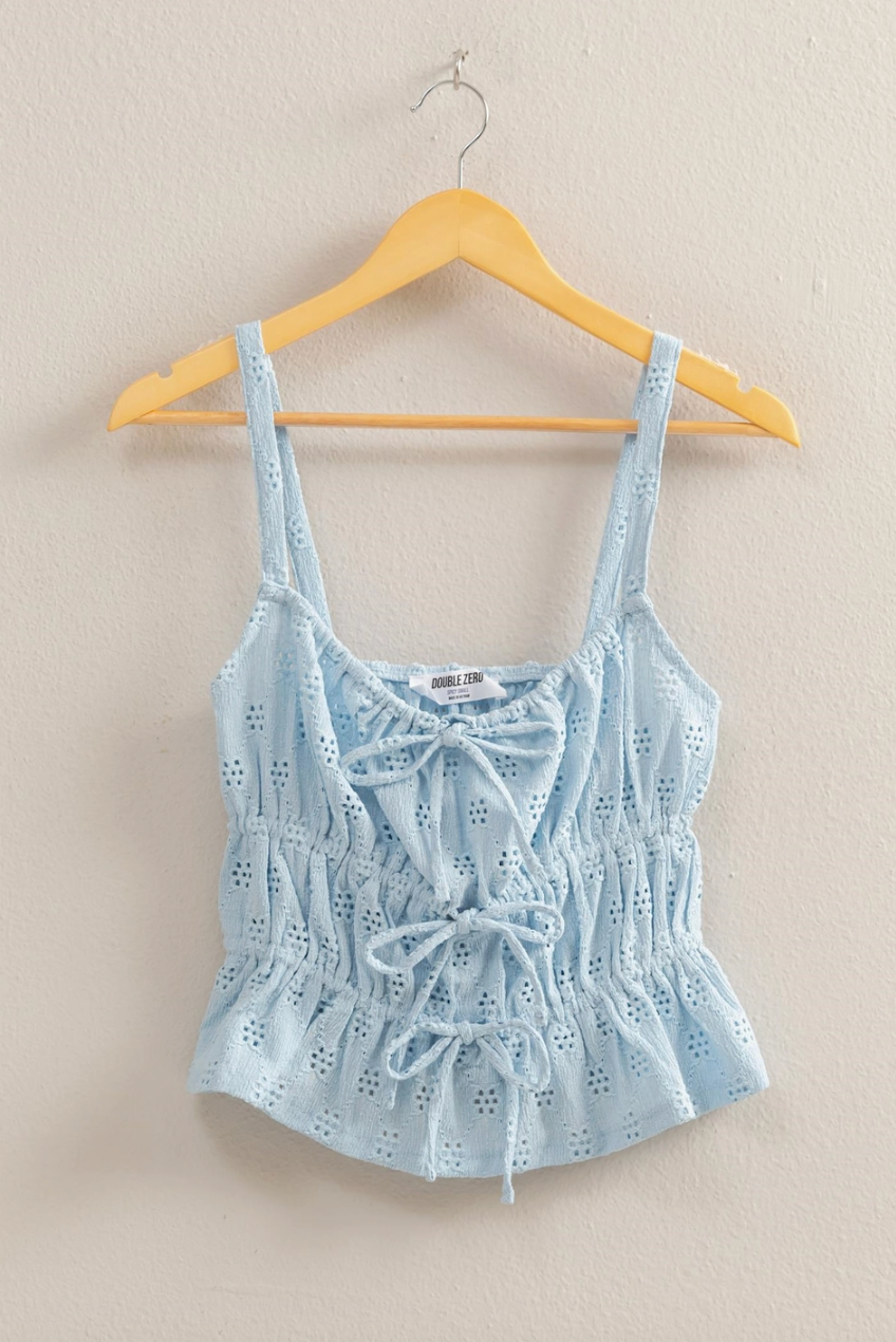 blossom eyelet tank