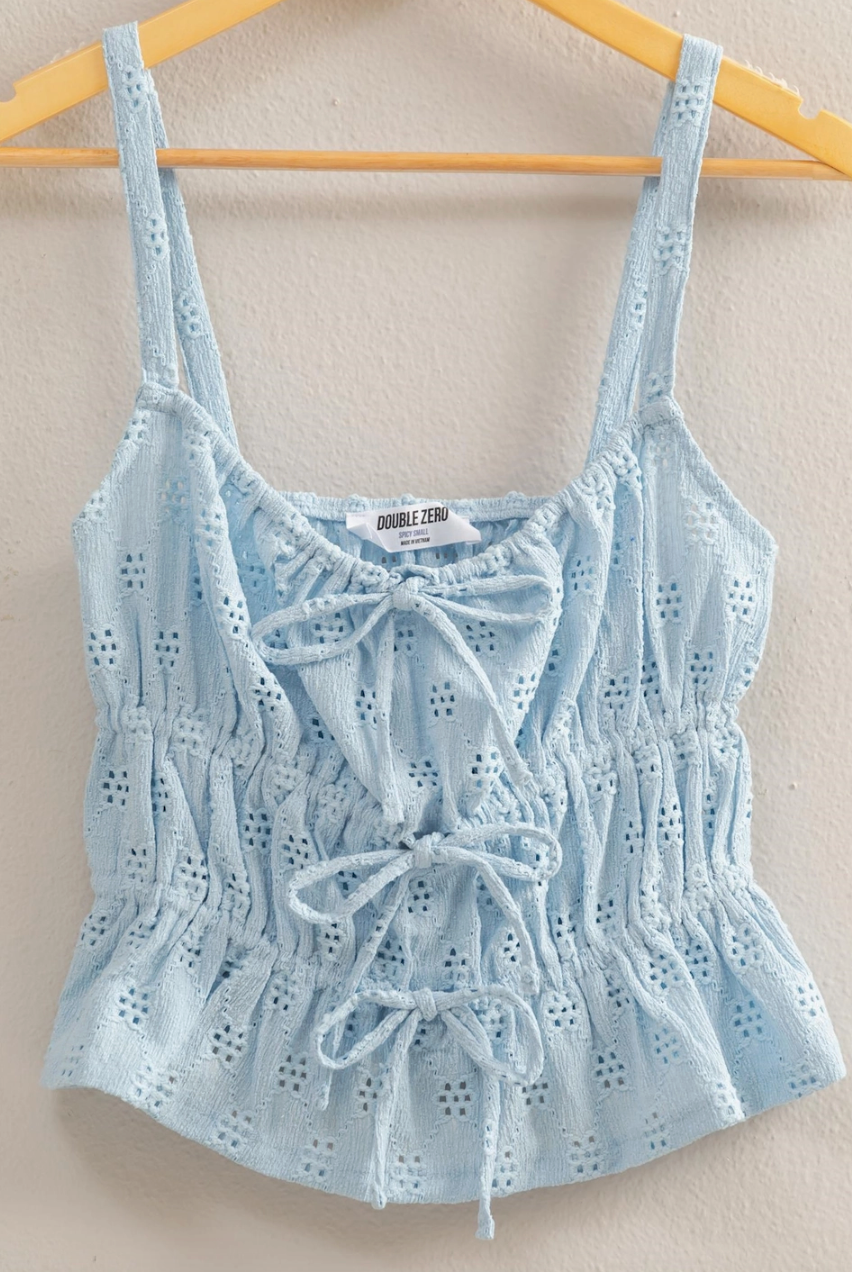 blossom eyelet tank