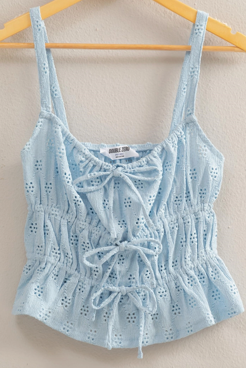 blossom eyelet tank