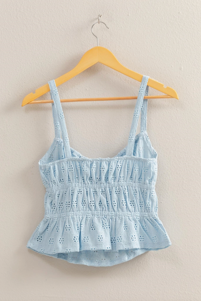 blossom eyelet tank