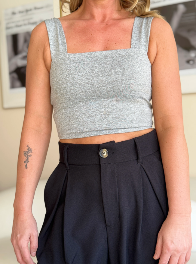 clare strap crop top